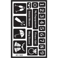 Numbers Over \'n\' Over Glass Etching Stencil