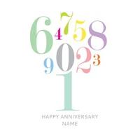 Numbers | Anniversary Card