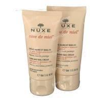 nuxe rve de miel hand nail cream 2 x 50 ml tube