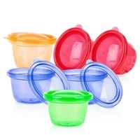 Nuby Food Pots With Lids - Six Pack