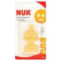 NUK First Choice+ Latex Teats Size 1 Medium Feed Hole (2 pk)