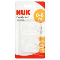 nuk first choice silicone teat size 1 medium hole twin pack