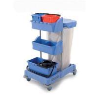 Numatic Xtra-Compact XC-1 Cleaning Trolley with 3 Buckets and 2 Tray