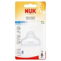 NUK First Choice Replacement Spout for Learner Bottle 6mth+ - Pack of 6