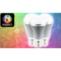 Nuglo 3-Pack Colour Changing LED App-Operated Bulbs with Wireless Router