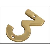 numeral no3 brass finish 75mm 3in