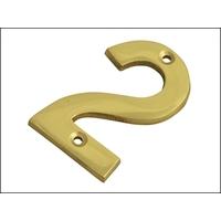 Numeral No.2 - Brass Finish 75mm (3in)