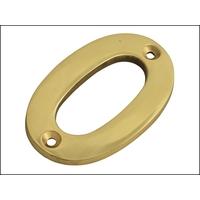 Numeral No.0 - Brass Finish 75mm (3in)