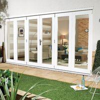 Nuvu 4800mm White 5x1 Sliding Folding External Door