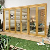 Nuvu 4200mm Prefinished 3x3 Oak Sliding Folding External Door