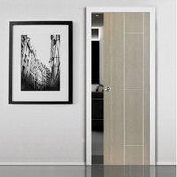 Nuance Viridis Cream Flush Pocket Fire Door, 1/2 Hour Fire Rated, Pre-finished
