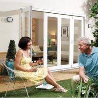 Nuvu 4 Door White Folding Doors, Fully Decorated, 10ft wide.