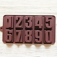 Numbers Shape Cake Mold Ice Jelly Chocolate Mold, Silicone 22×11.2×2 CM(8.7×4.4×0.8 INCH)