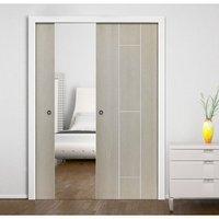 Nuance Viridis Double Pocket Doors - Prefinished