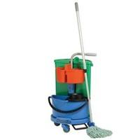 Numatic Carousel NC-1 Cleaning Trolley with 2 Buckets & Storage Caddy (Blue/Green)