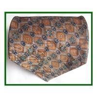 Nuano - Brown, Blue and Cream Patterned - Tie