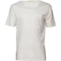 Nudie Jeans Mens Crew Neck Pocket T-Shirt Off White