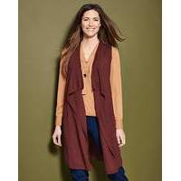 nutmeg sleeveless waterfall cardigan