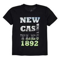 nufc photo text t shirt junior boys