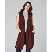 nutmeg sleeveless waterfall cardigan