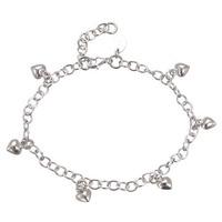 Number 39 Silver 6 Heart Chain Bracelet B2002HP