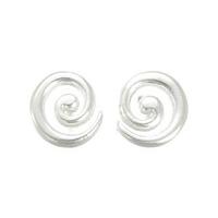 Number 39 Silver Swirl Stud Earrings S 1055 HP