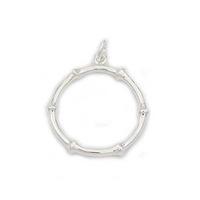 number 39 silver circle bamboo necklet n 1075 hp