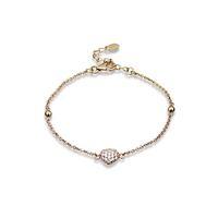 number 39 ladies rose gold plated open link bracelet b5003rgc