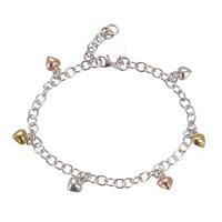 Number 39 Silver Chain Rose Heart Bracelet B2002HPR