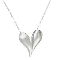 Number 39 Silver Blend Heart Pendant P1006M