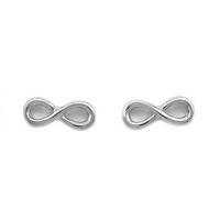 Number 39 Silver Infinity Loop Stud Earrings S1071HP