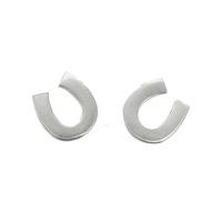 Number 39 Silver Horseshoe Studs S1033HP