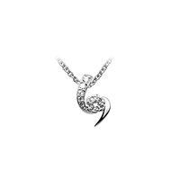 Number 39 Ladies Sterling Silver Cubic Zirconia Twist Necklace P5050HPC