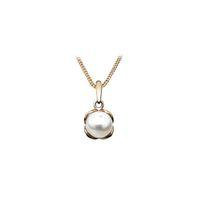 number 39 ladies rose gold plated pearl necklace p5020rgf