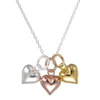 Number 39 Tricolour Hearts Pendant N1014TC