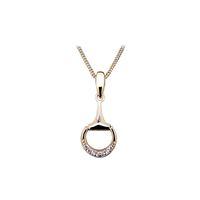 Number 39 Ladies Rose Gold-Plated Snaffle Necklace P5008RGC