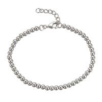 Number 39 Silver Polished Ball Bracelet B2001HP