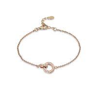 Number 39 Ladies Rose Gold-Plated Pave Heart Bracelet B5002RGC