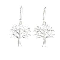 Number 39 Ladies Sterling Silver Tree Dropper Earrings D1032S