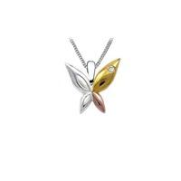 Number 39 Ladies Tricolour Butterfly Necklace P1065TCC
