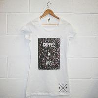 NVMshirts Womens T Shirt Dress - Coffee And Wifi