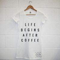 NVMshirts Womens T Shirt Dress - Life Begins After Coffee
