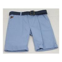 NWOT M&S age 9 - 10 years light blue cargo shorts with belt