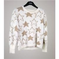 nwot ms age 9 10 years cream gold star jumper