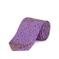 NWOT M&S Savile Row Inspired purple & gold squiggle silk tie