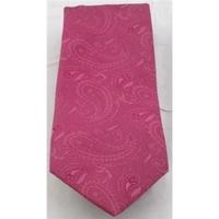 nwot ms marks spencer berry pink paisley patterned silk tie