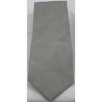 NWOT M&S Marks & Spencer sage green paisley patterned silk tie