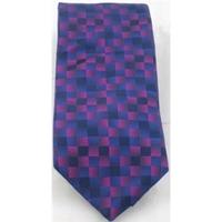 NWOT M&S purple & pink mix check patterned silk tie