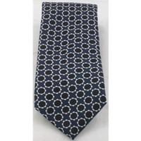 NWOT M&S navy & black mix flower patterned silk tie