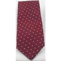 NWOT M&S burgundy & ivory spotted silk tie